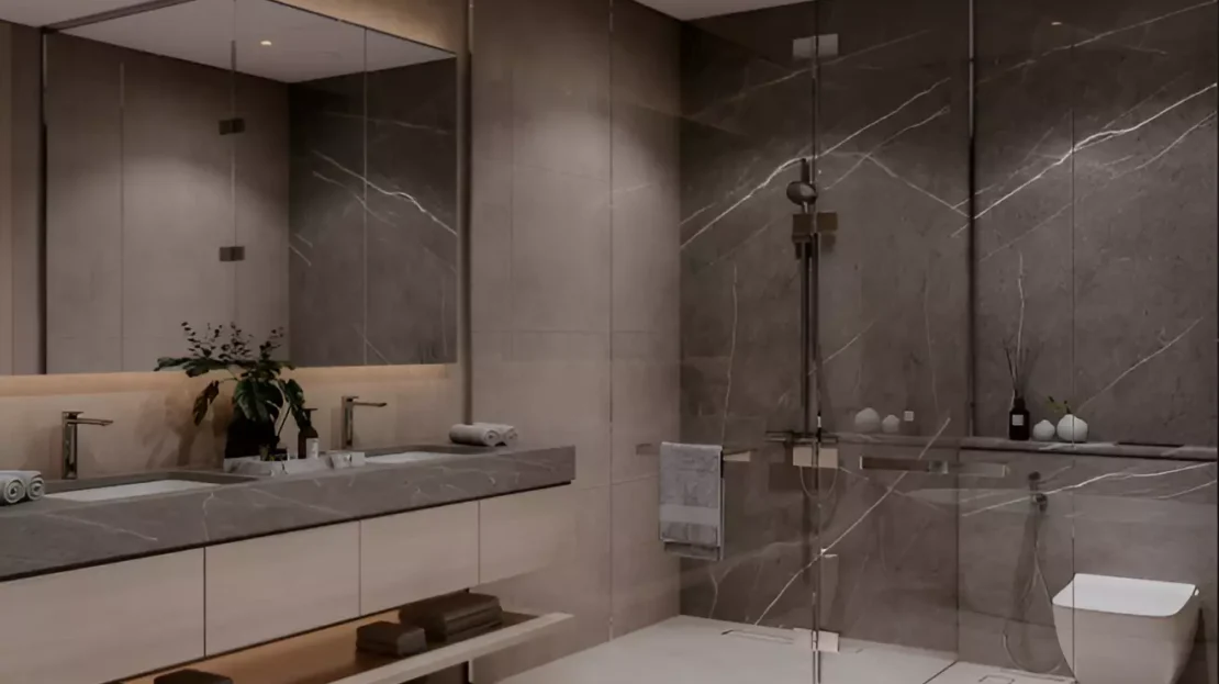 opula residence by dhb properties in yas island bathroom