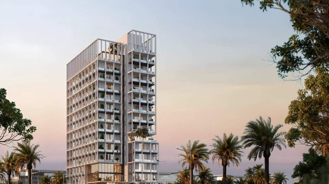 opula residence by dhb properties in yas island front view
