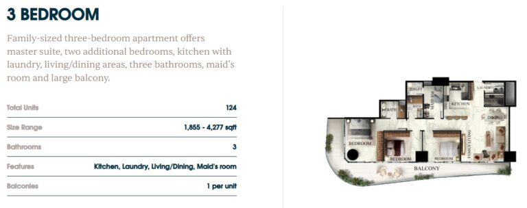 radiant elite tower 3 bedroom plan