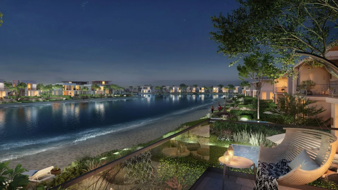 ramhan island by eagle hills water night view