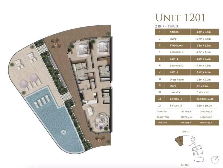 2 bedroom layout