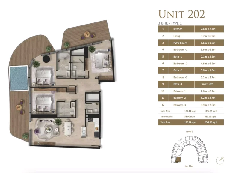 3 bedroom layout