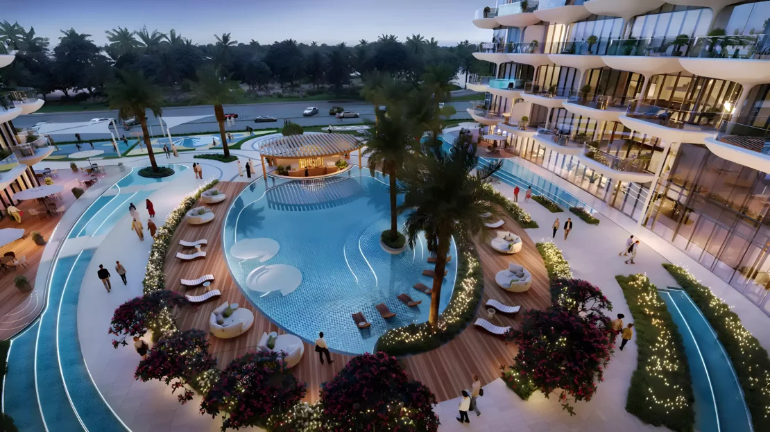 taj wellington mews on al marjan island by bnw developments pool view