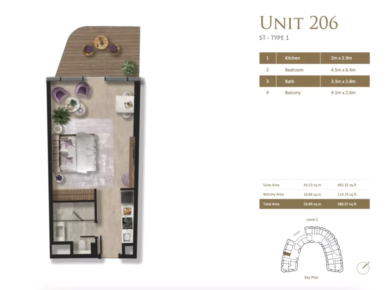 studio bedroom layout