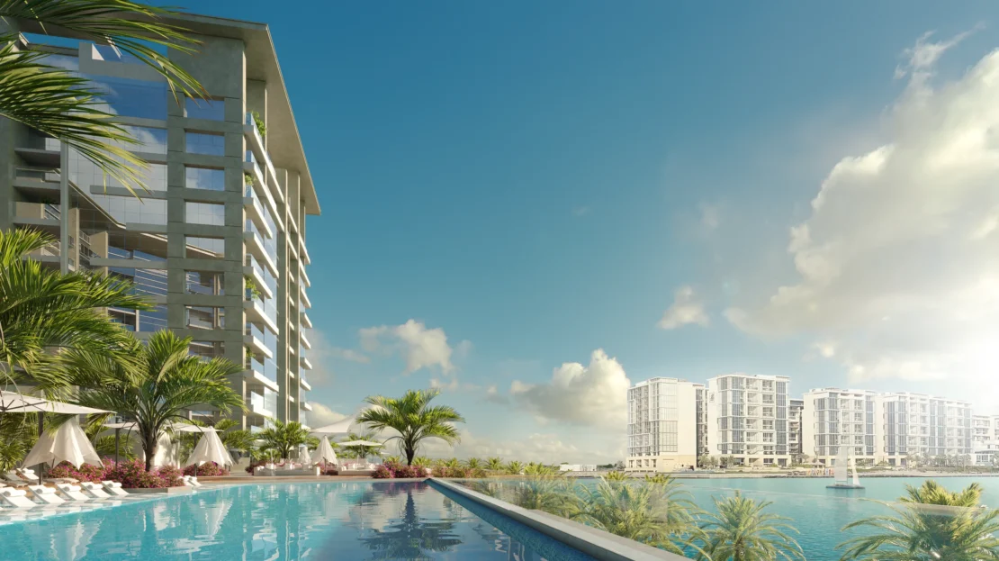 the bay residence 2 by baraka real estate development pool view