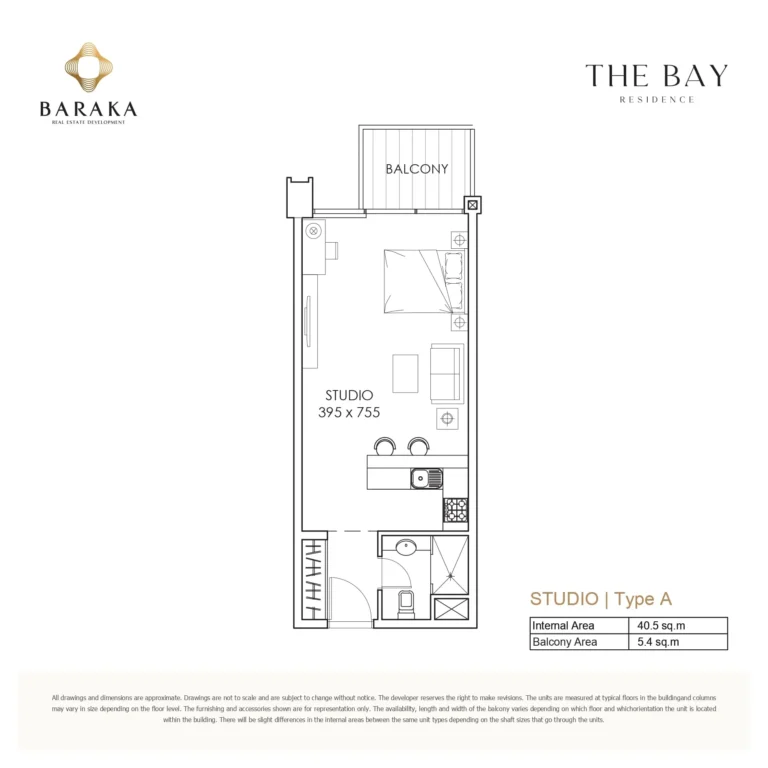 the bay residence by baraka studio unit plan