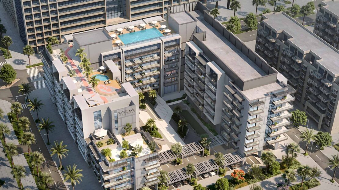 vida residences saadiyat island by al ain properties aerial view