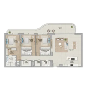 fahid beach terraces 3 bedroom plan