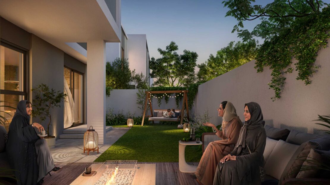 al deem townhomes in al bahyah backyard