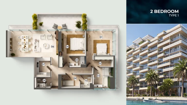 juman 2 luluat al raha 2 bedroom plan