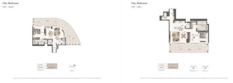 1 bedroom unit layout