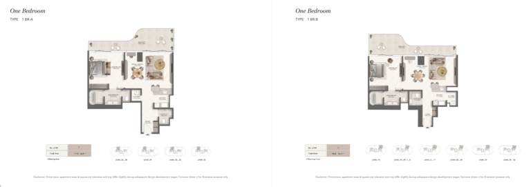 1 bedroom unit layout