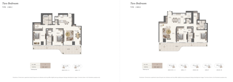 2 bedroom unit layout