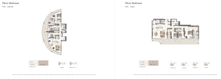 3 bedroom unit layout