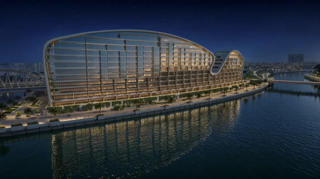 Hilton Residences Al Raha Beach night view