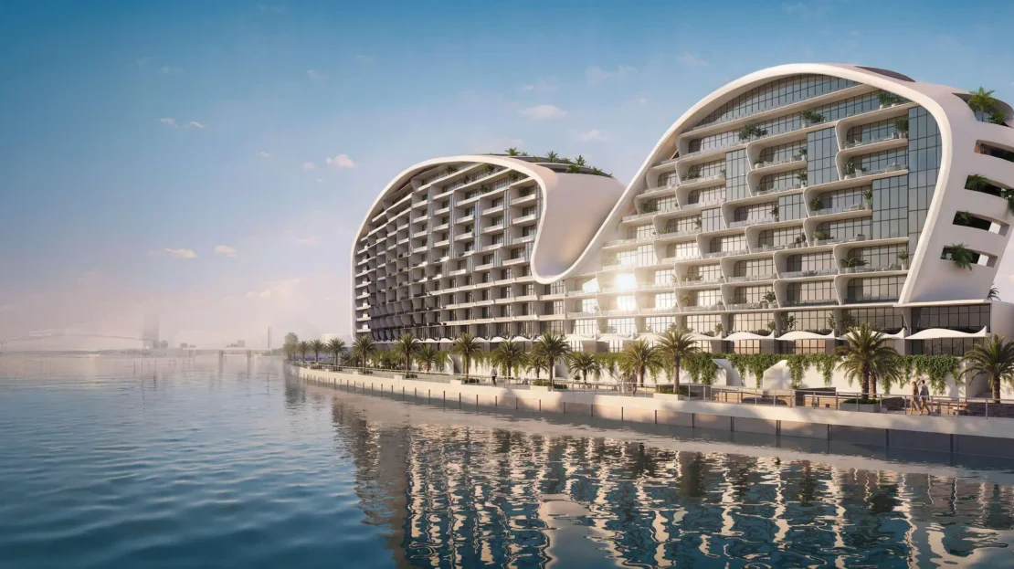 Hilton Residences Al Raha Beach waterfront view