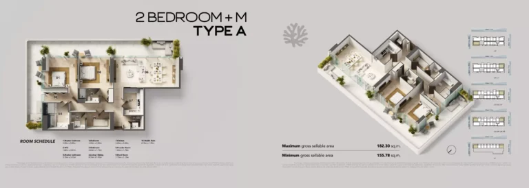 Juman 3 in Al Raha Beach by ICT Development 2 bedroom layout