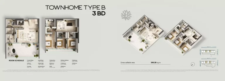 Juman 3 in Al Raha Beach by ICT Development 3 bedroom townhouse