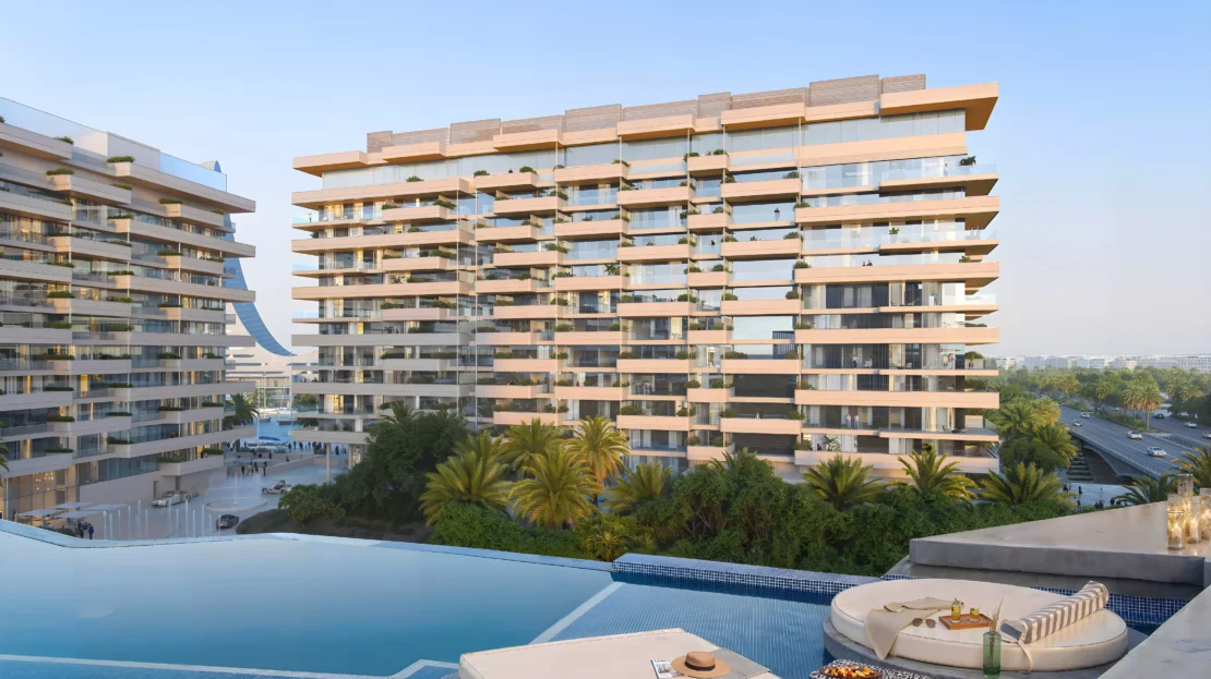 Juman 3 in Al Raha Beach by ICT Development pool view