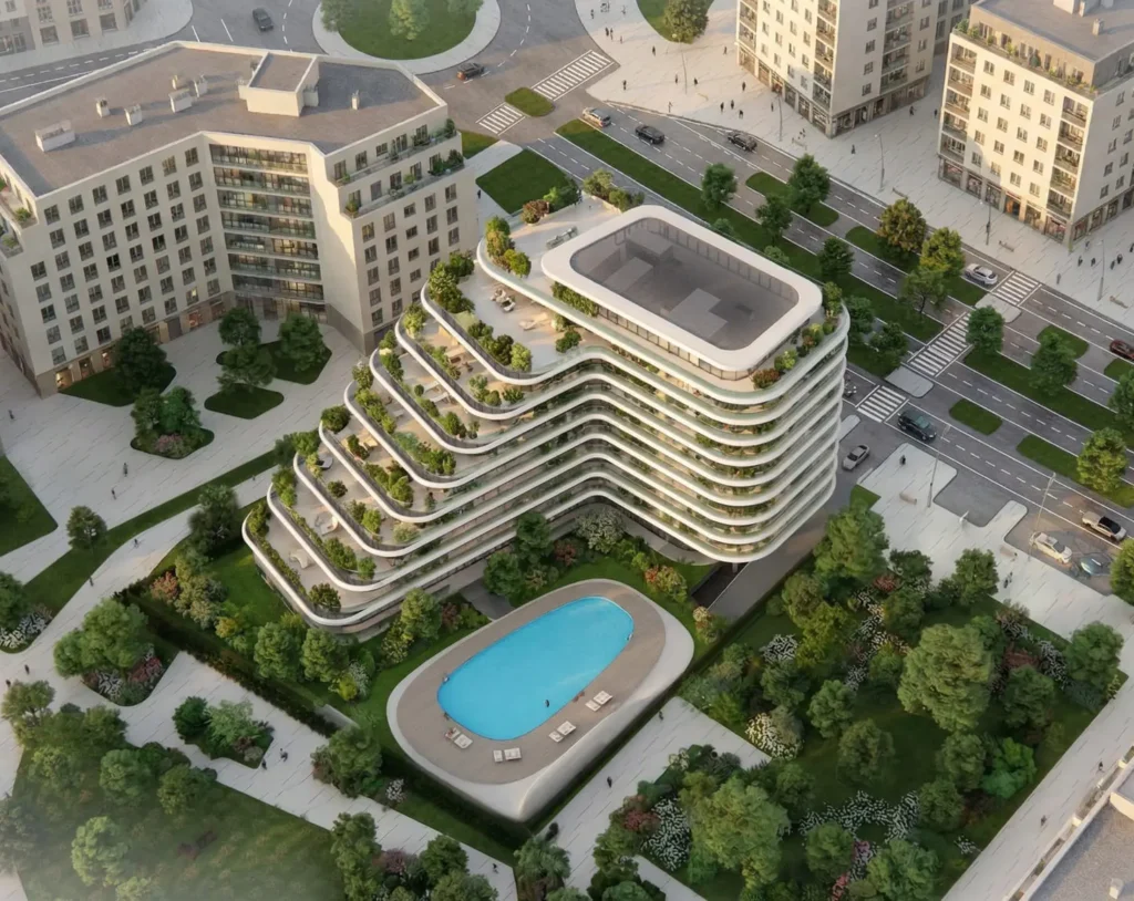 novayas yas island nord aerial view