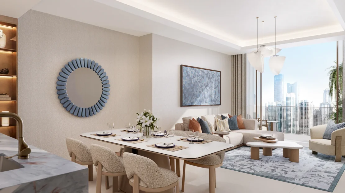 rixos reem residences reem island living area