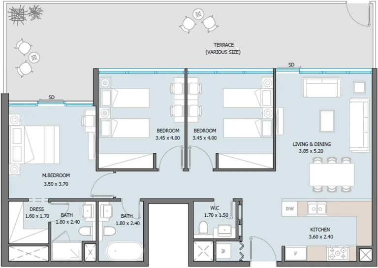 3 bedroom plan