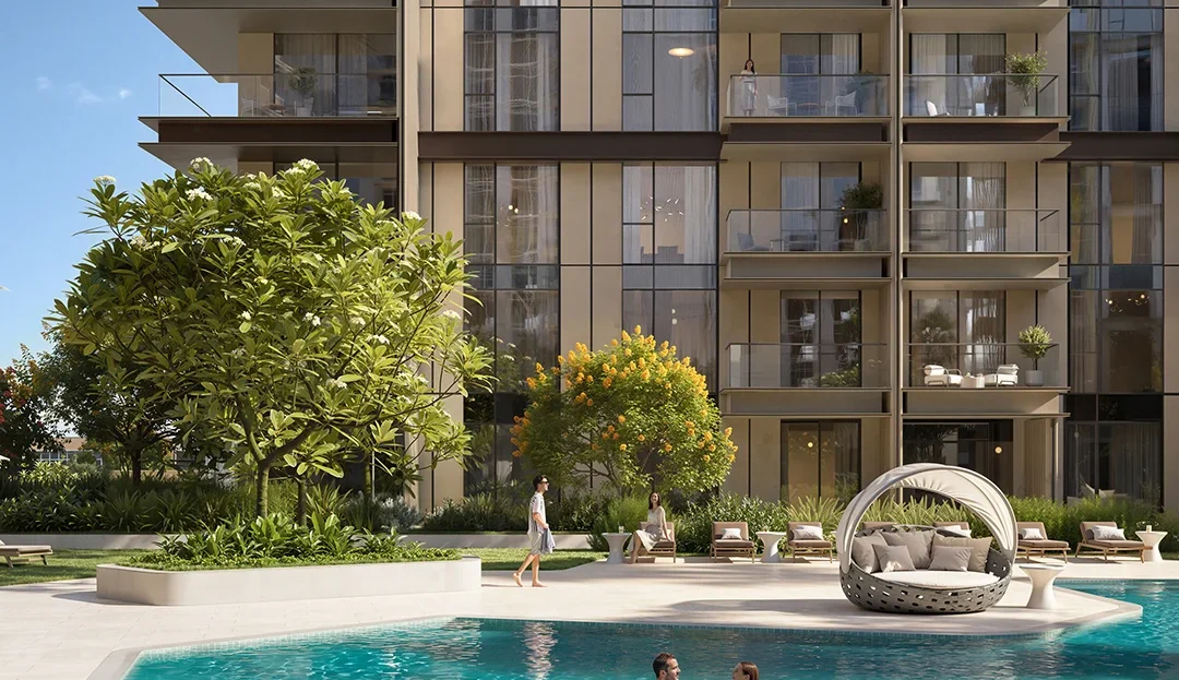 Tara Park by Modon Al Reem Island swimming pool side