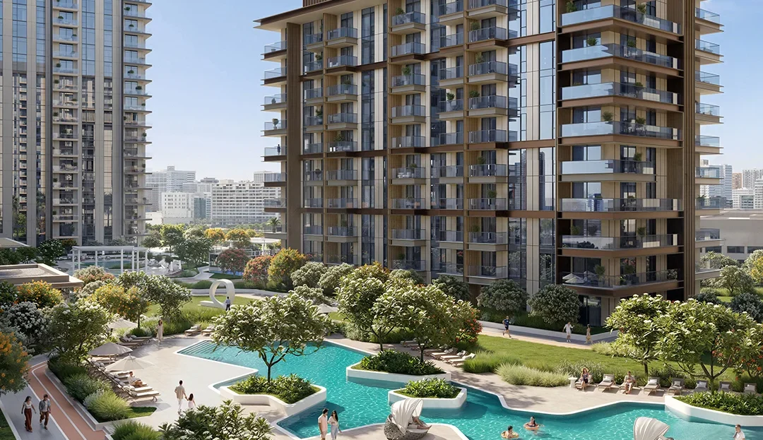 Tara Park by Modon Al Reem Island Swimming pool view