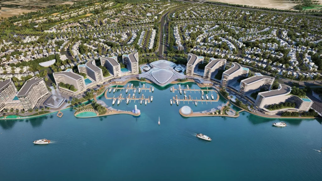 sobha city yas island aerial view