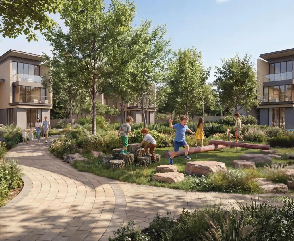 sobha city yas island walkway park