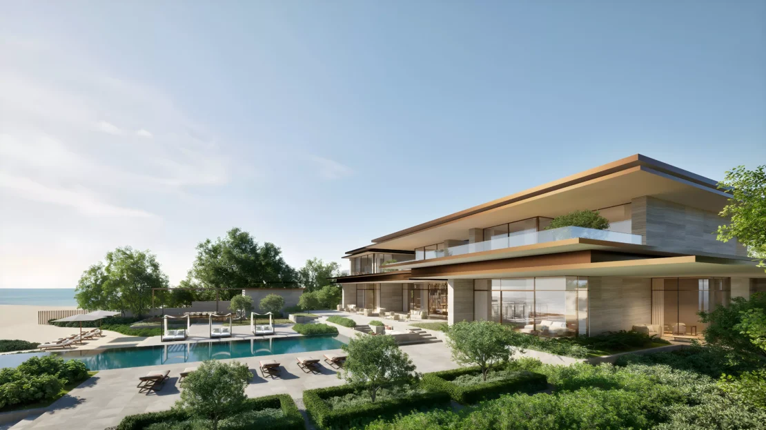 Bvlgari resorts and mansions beachfront mansion side view
