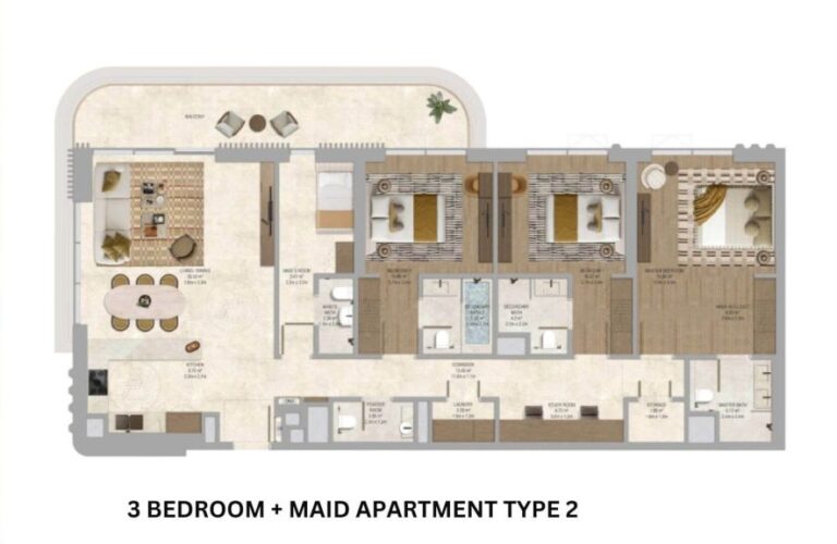 The-Canopies-at-Yas-Point-Waterfront-Apartments-on-Yas-Island-by-Aldar-3-bedroom-maid-plan