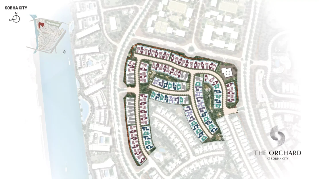 orchids sobha city map view